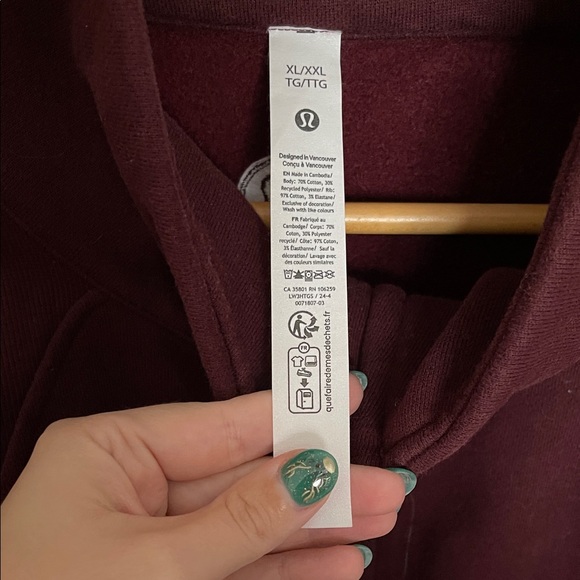 Lululemon Athletica Maroon Zip-Up Jacket - Picture 2 of 4